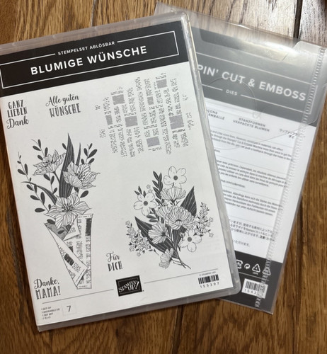 Verpackte blumen stempel - "verpackte,