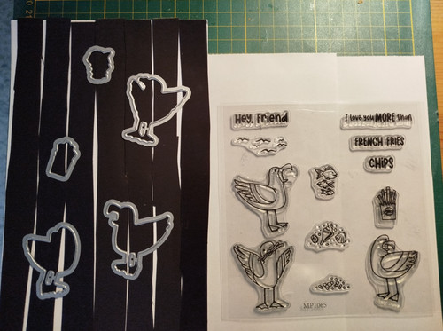 Stempel set mit passenden - stempel-,