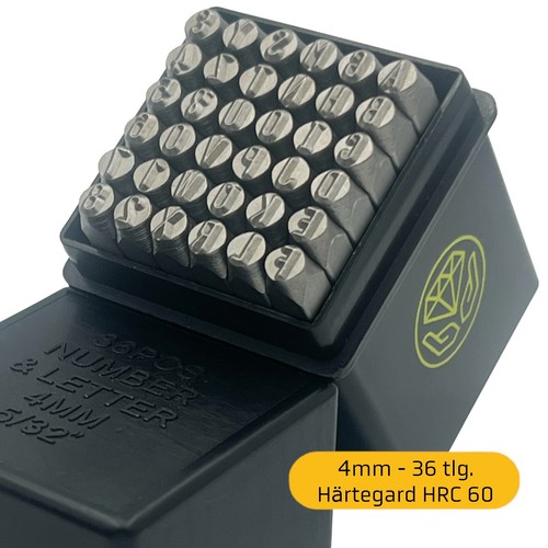 Schlagbuchstaben set 4mm 36tlg - set,