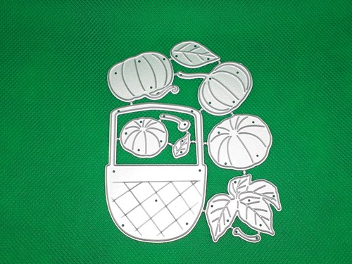 Prägeschablone kürbis korb - kürbis,